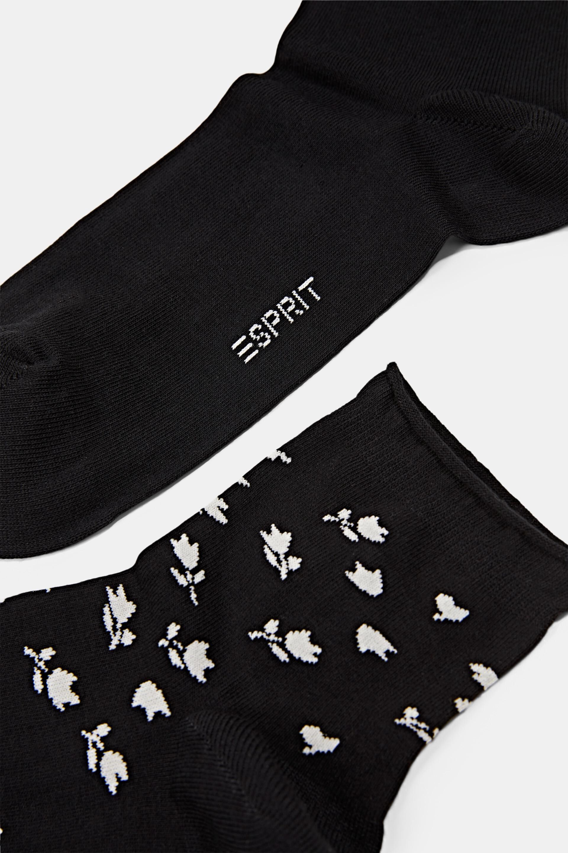 Lot de 2paires de socquettes à motif à fleurs
