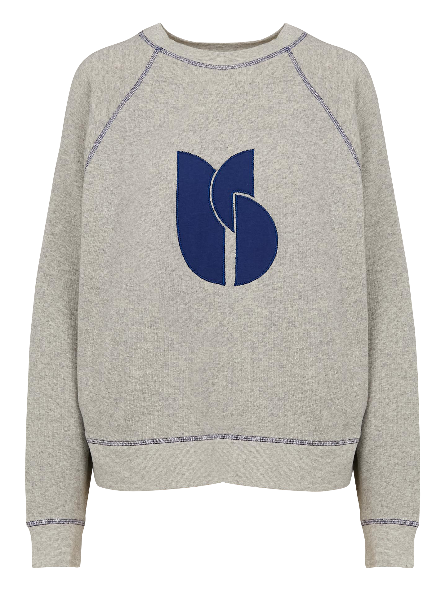 BART - Sweat oversize col rond en coton mélangé | Gris