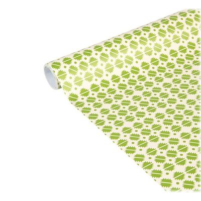 Clairefontaine Excellia Tiny Rolls - Papier cadeau carrés verts - 35 cm x 5 m - 80 g/m²