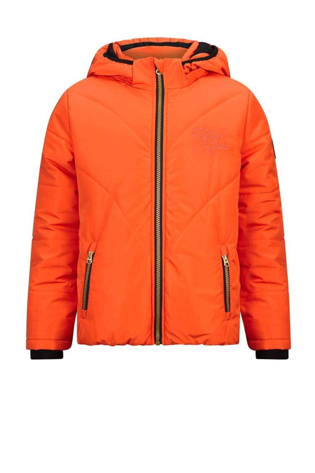 Retour Jeans gewatteerde winterjas Jael oranje