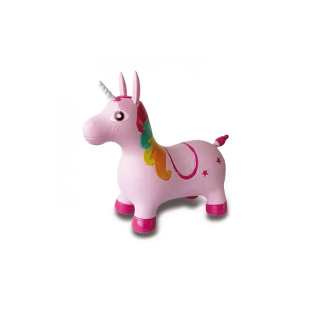 Jamara Hüpftier Einhorn bunt mit Pumpe