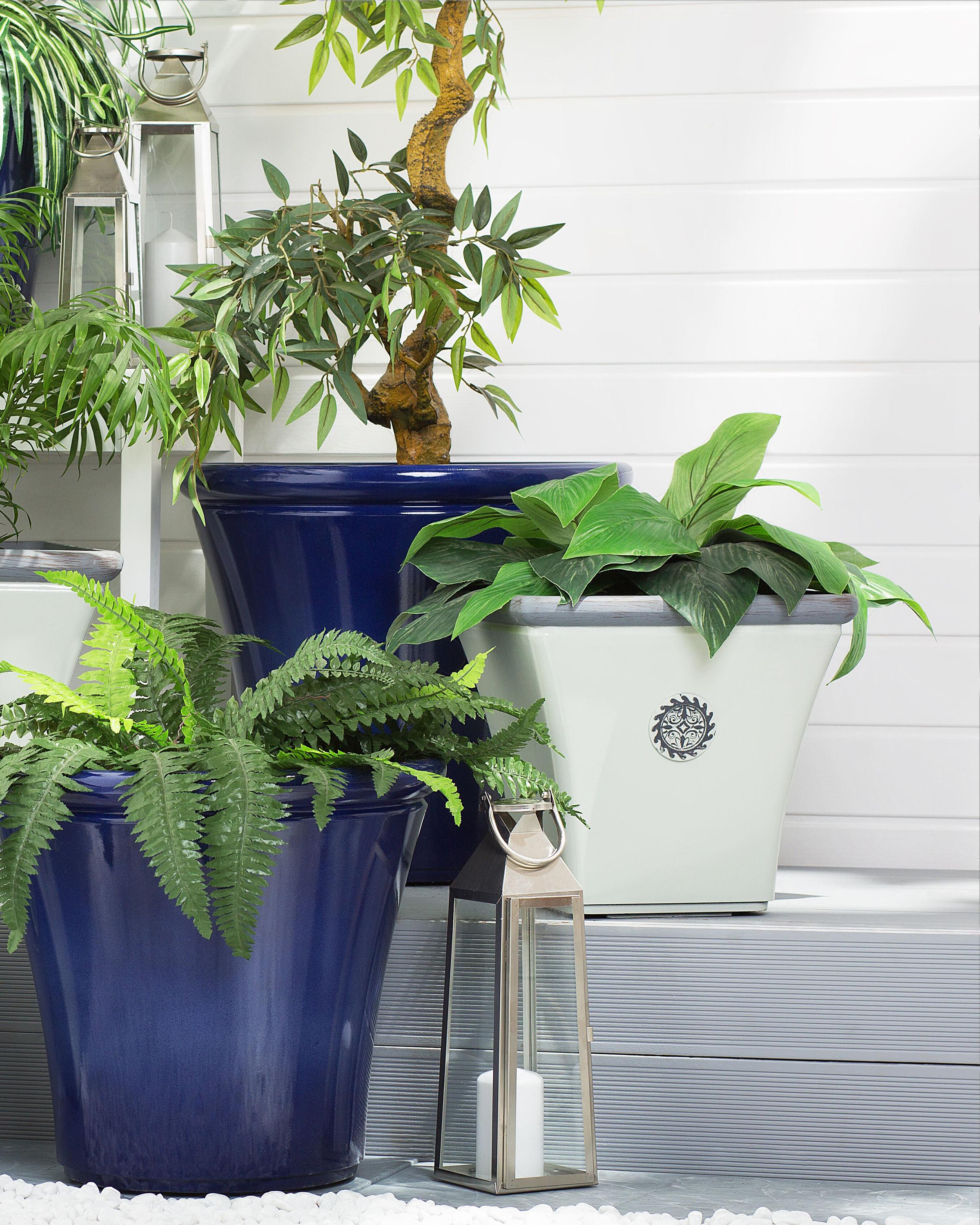 Bloempot ELATEIA 43 cm Wit