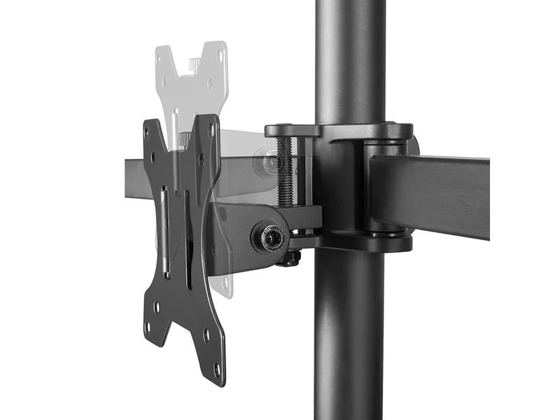 NEOMOUNTS Monitor-Standfuss FPMA-D550DD3BLACK Schwarz Völlig beweglicher Tischständer für drei Bildschirme von 13 bis 27