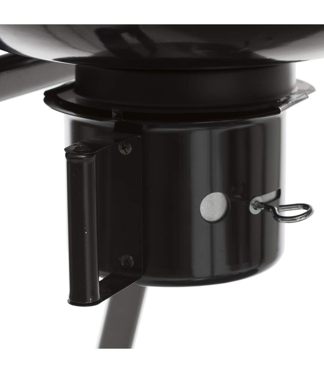 Barbecue à charbon avec tablette Pyla - Diam. 55 cm - Noir