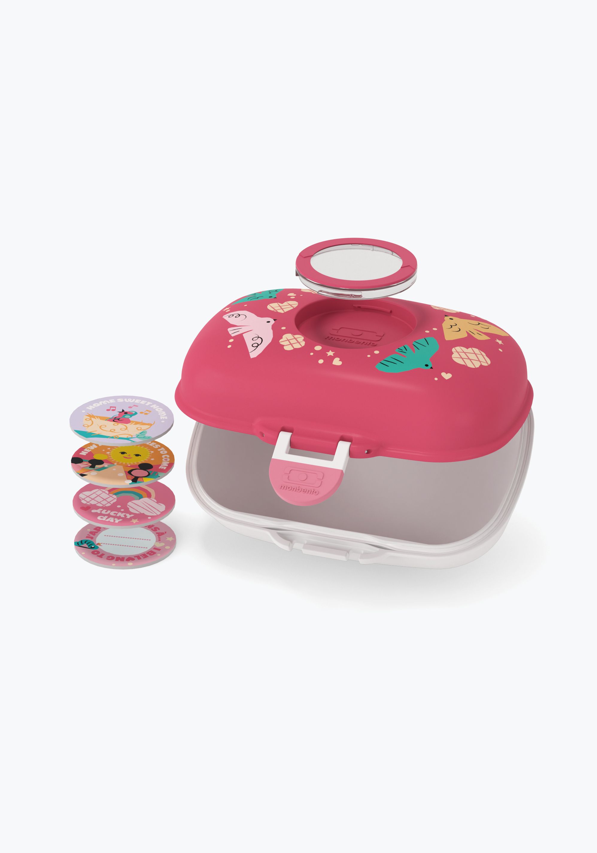 Monbento Kinder-Snackbox MB Gram Rose Birds