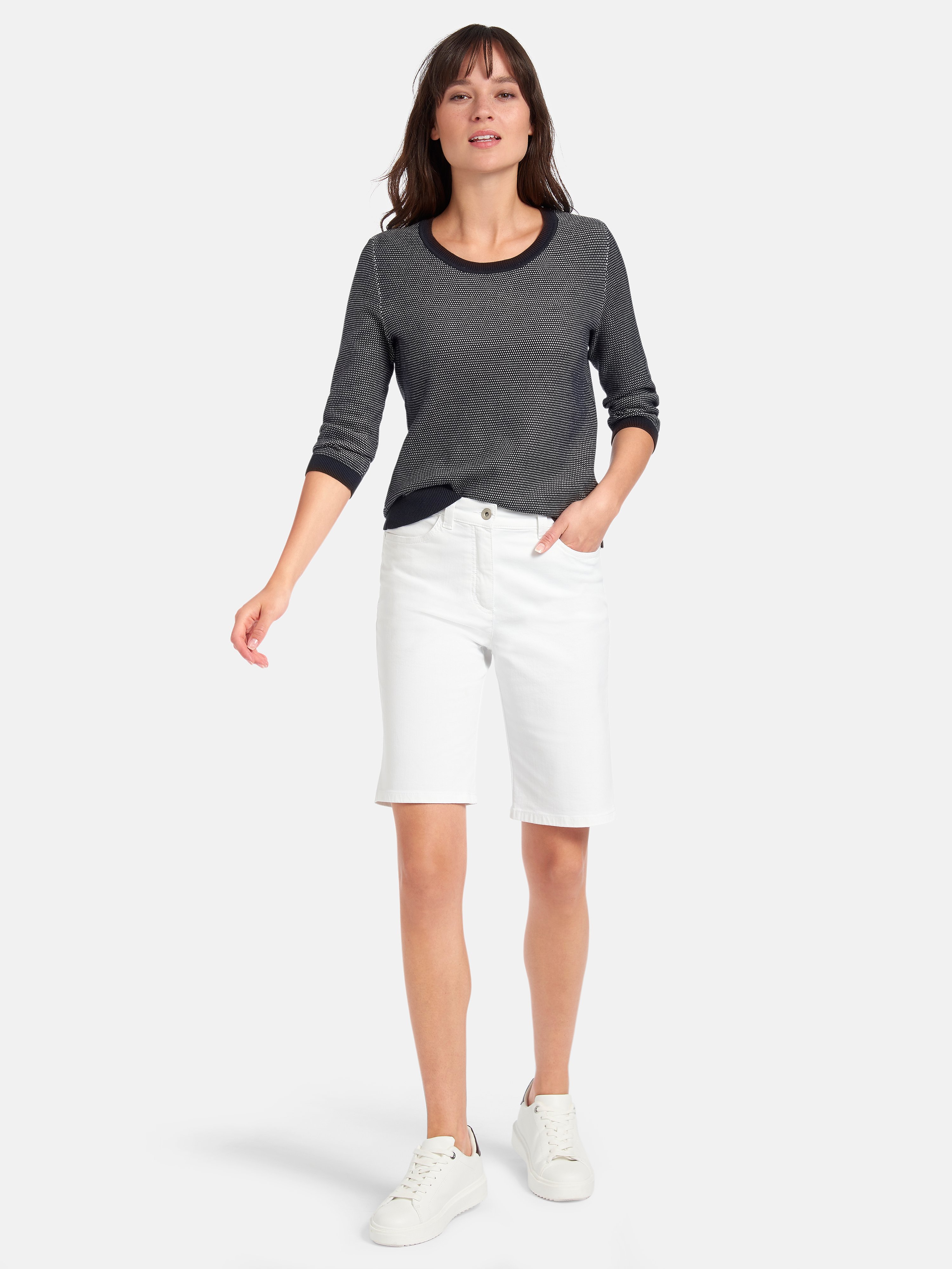 Rundhals-Pullover aus 100% SUPIMA®-Baumwolle