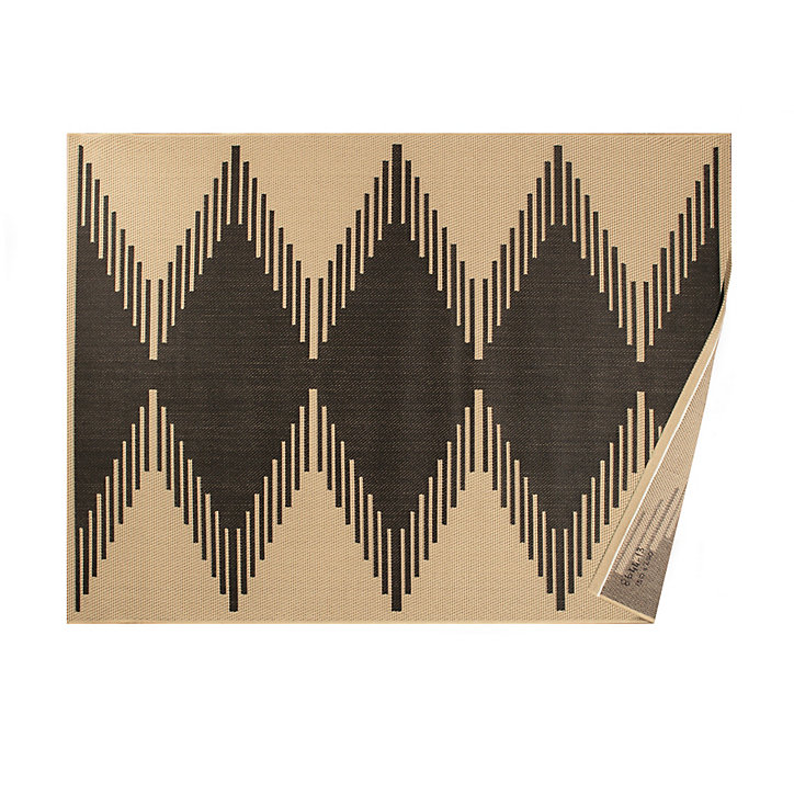 Tapis tissé plat Izel ethnique naturel L.200 x l.150 cm