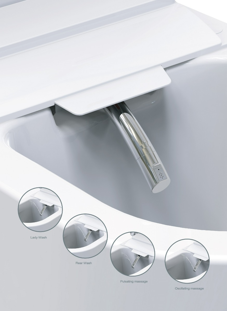 Mueller Afesta randloze douche-wc inclusief zitting