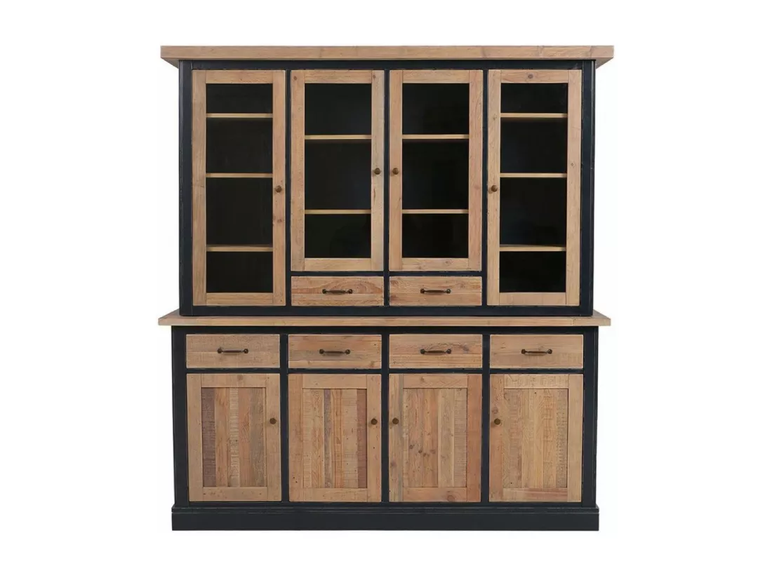 Buffet vaisselier Bois-MDF Noir - Rivages Interior's