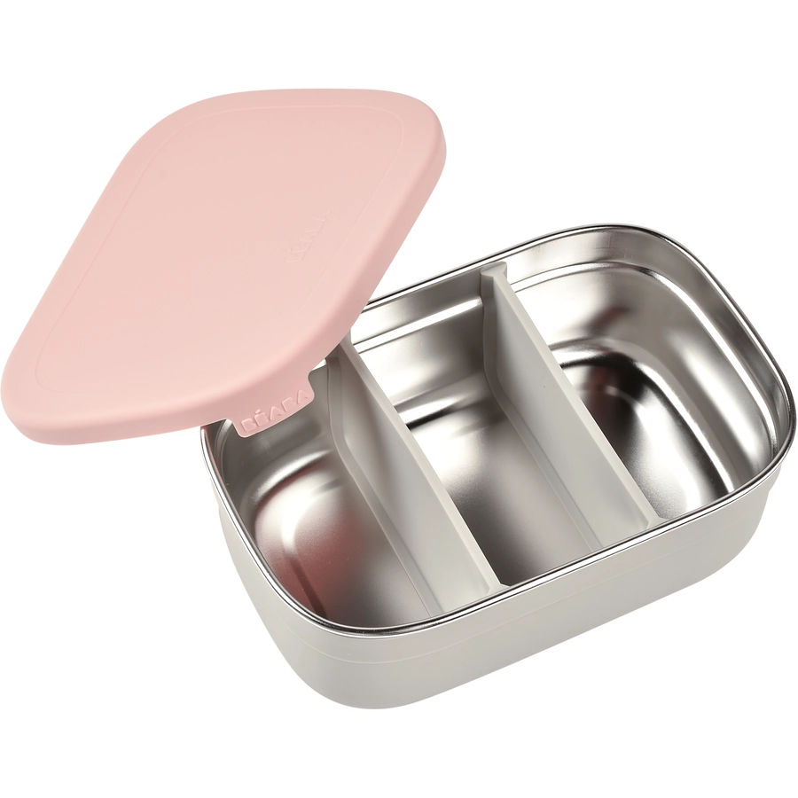 BEABA® Lunchbox aus Edelstahl - velvet graudusty rosa