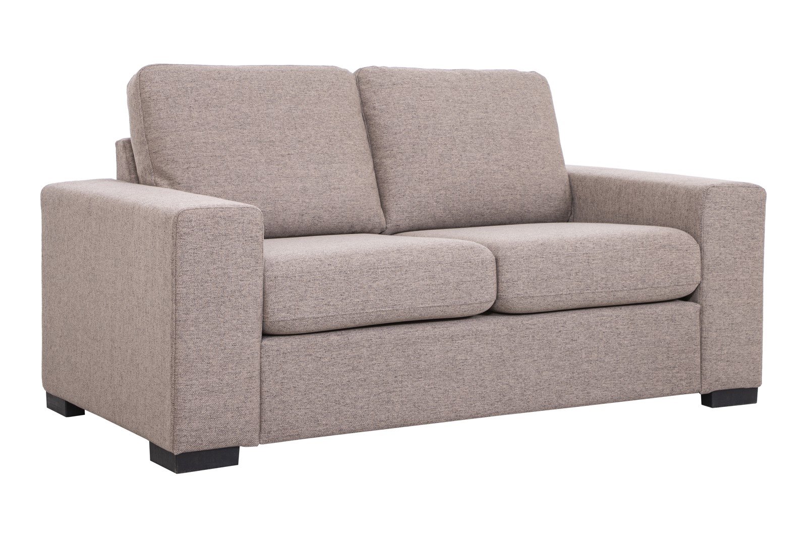 Max 2-seter sofa Tekstil Neve 16 beige/greige med sorte ben