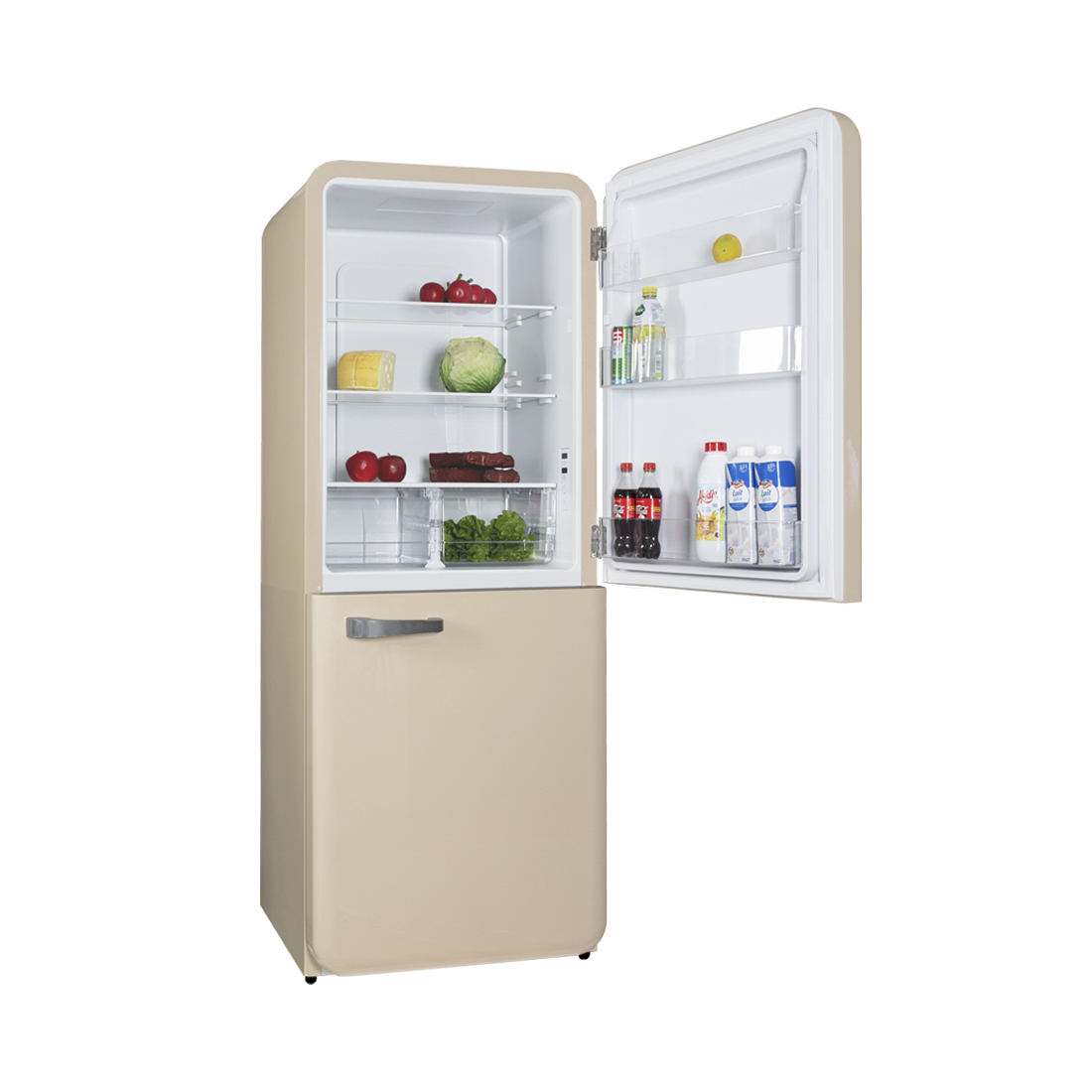 Kibernetik KSTK401 Retro Kühl-Gefrierkombination 401 Liter, beige