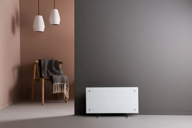 Adax Glas Varmepanel Clea H 06 KWT, 600W 230V med WiFi, hvid