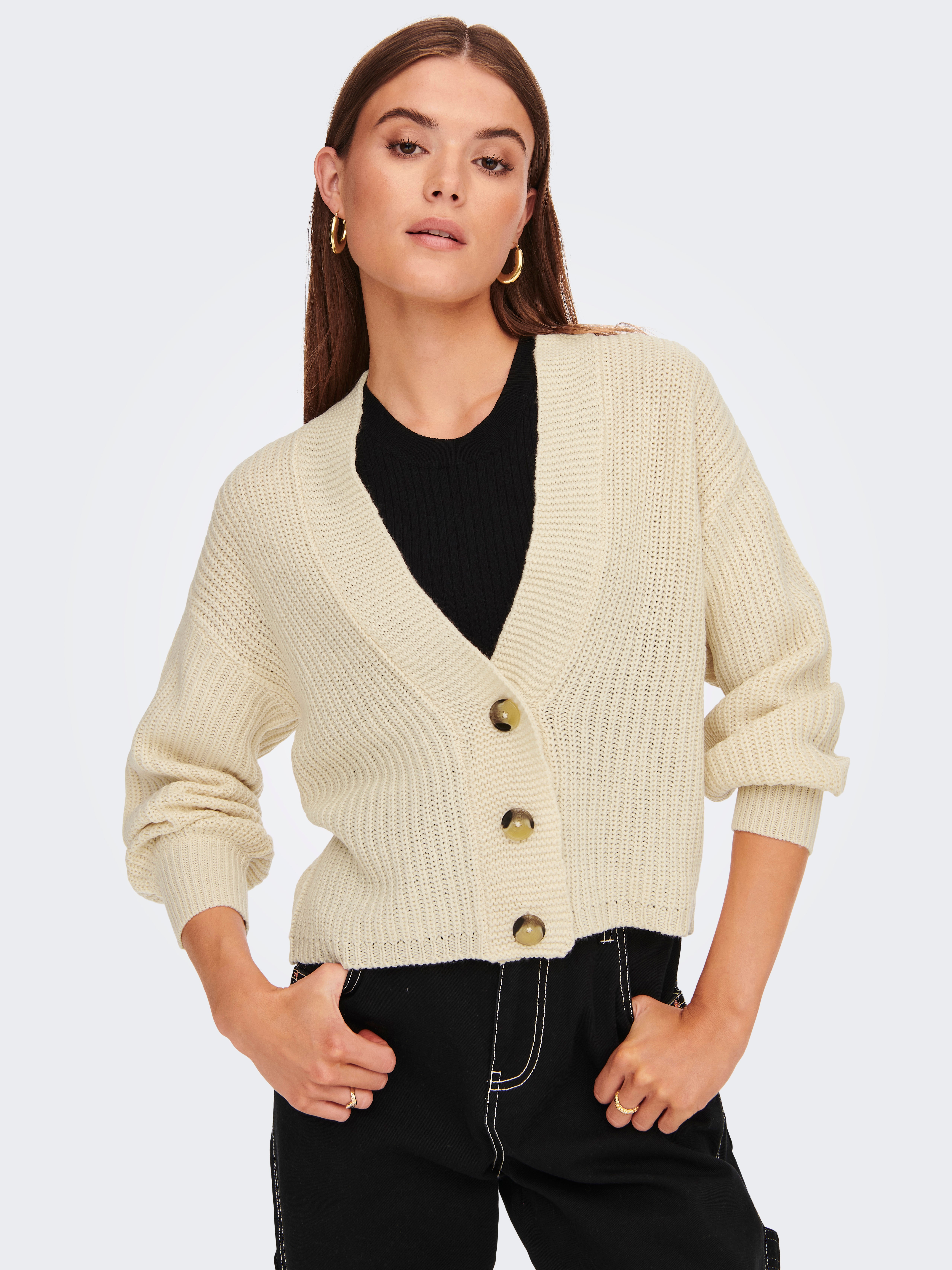 ONLKAROL Strickjacke Oatmeal