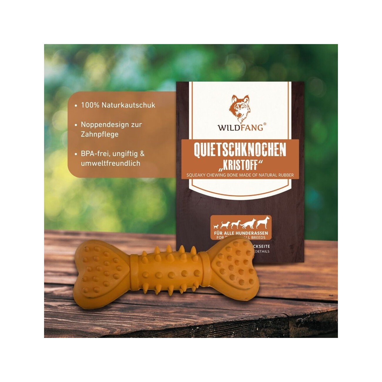 Wildfang Kauknochen mit Quietscher