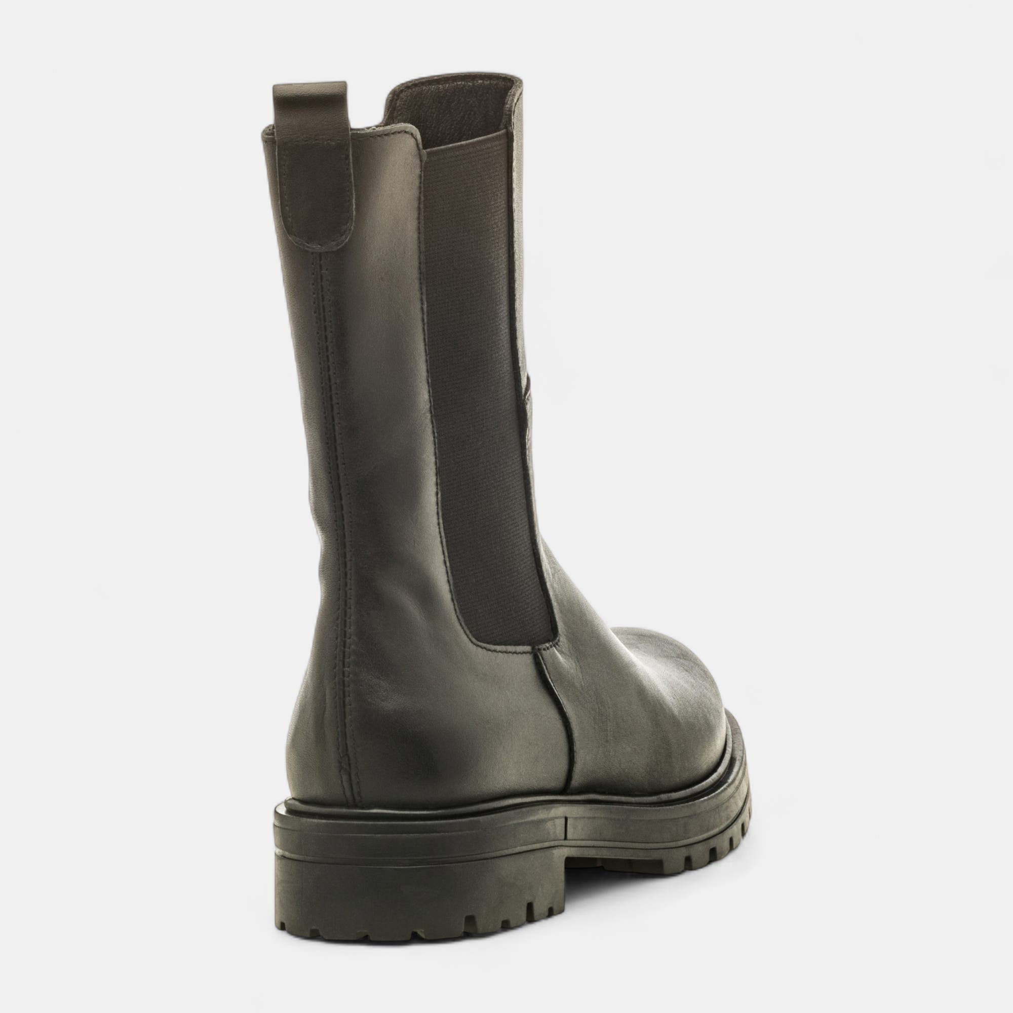 Bottes Fille en cuir noir