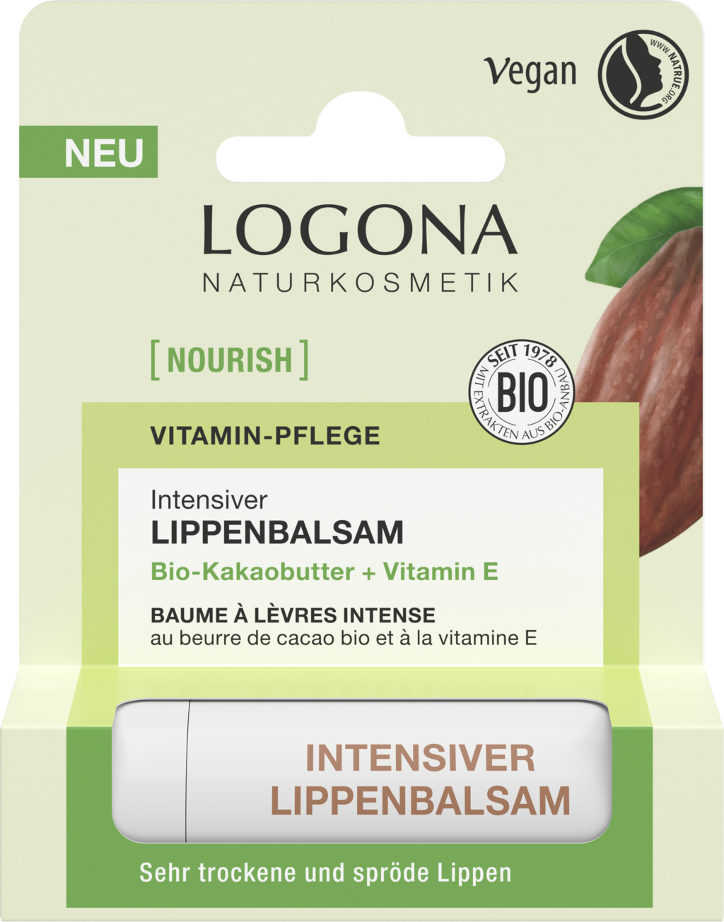 LOGONA  [nourish] Intensiver Lippenbalsam, 4,60 g