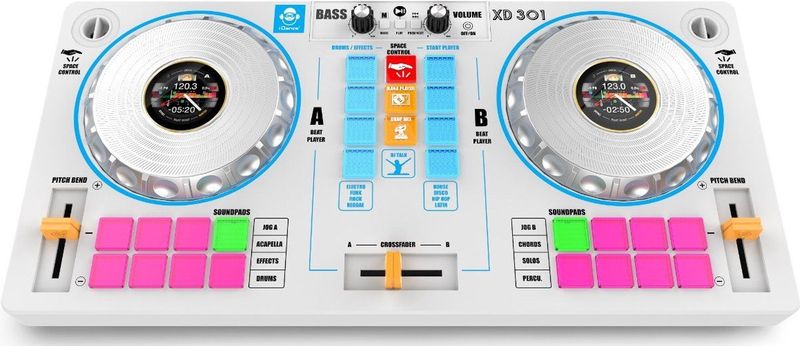 iDance - XD301 - DJ Mixer - Wit - 7-in-1 met Speakers