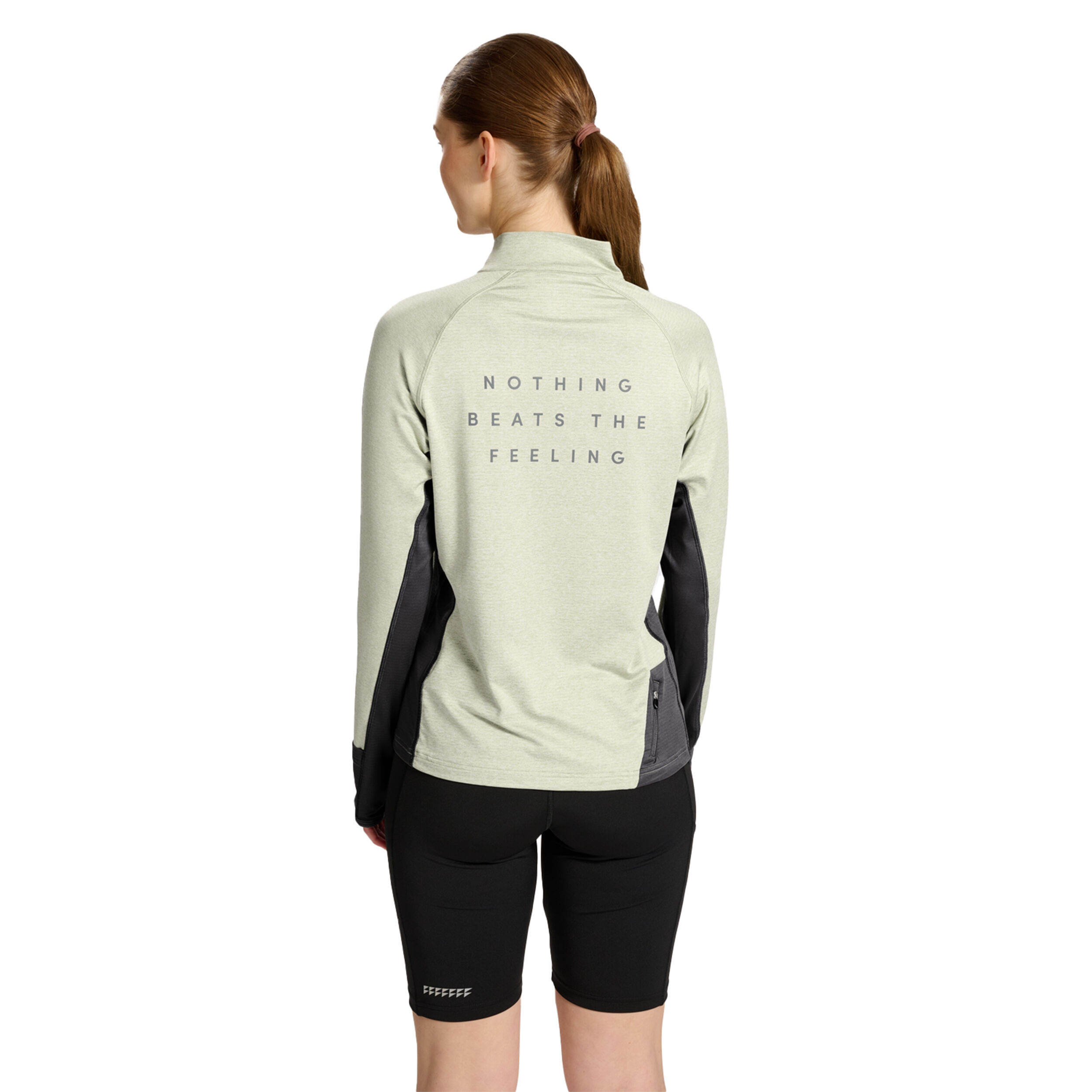 Newline Mesa Half-Zip Top De Course Femmes - Beige , Noir