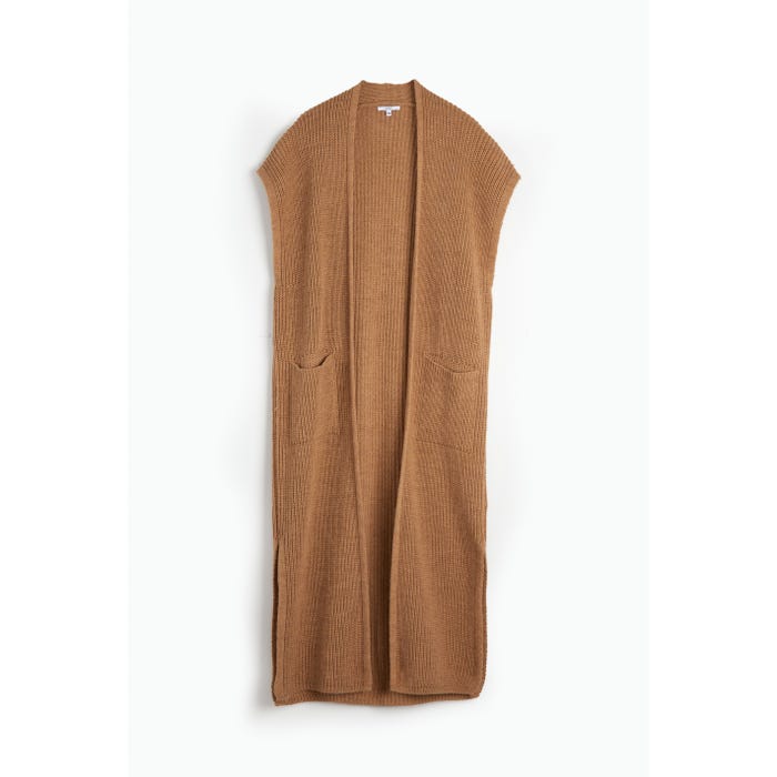 Veritas-Mouwloze gebreide cardigan