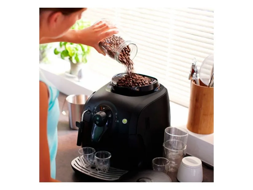 [OUTLET] - Gaggia Besana, Kombi kaffemaskine, 1 L, Kaffebønner, Malet kaffe, Indbygget kværn, 1400 W, Sort