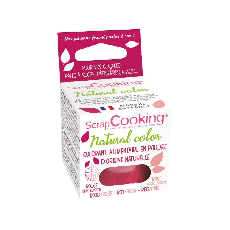 Colorant alimentaire naturel Rouge-rose Scrapcooking