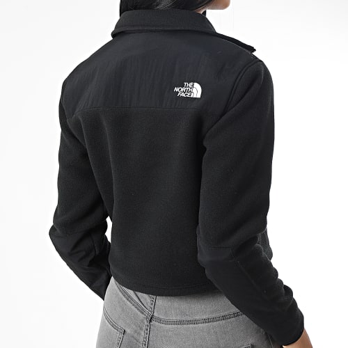 Sweat Col Zippé Crop Femme Polaire Denali A7WXY Noir