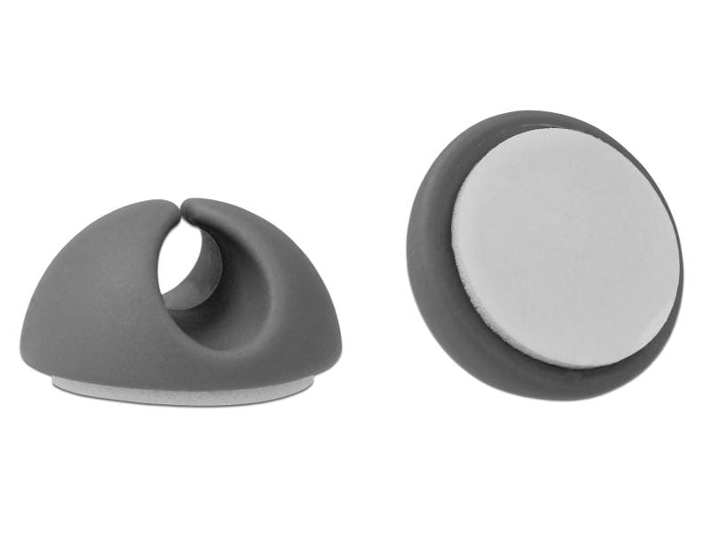 Delock Kabelhalter 6.5 mm 2x3 Stück, grau&weiss Delock Kabelhalter Set 6 Stück