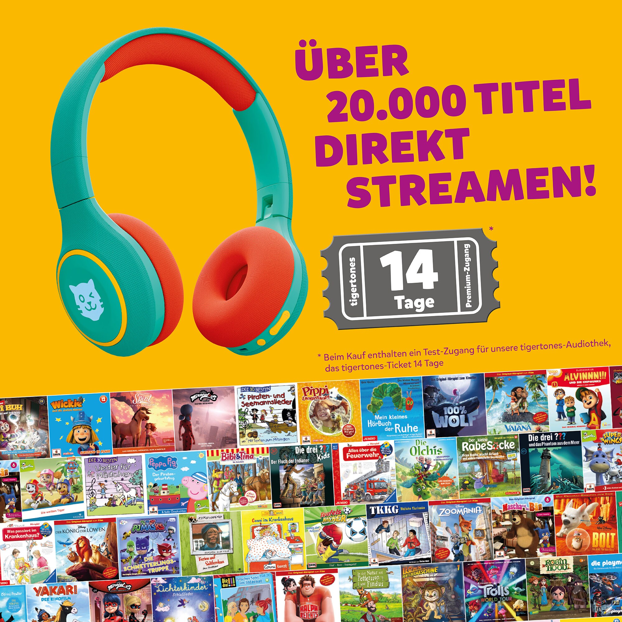 tigerbuddies Bluetooth Kinderkopfho¨rer gru¨n/orange