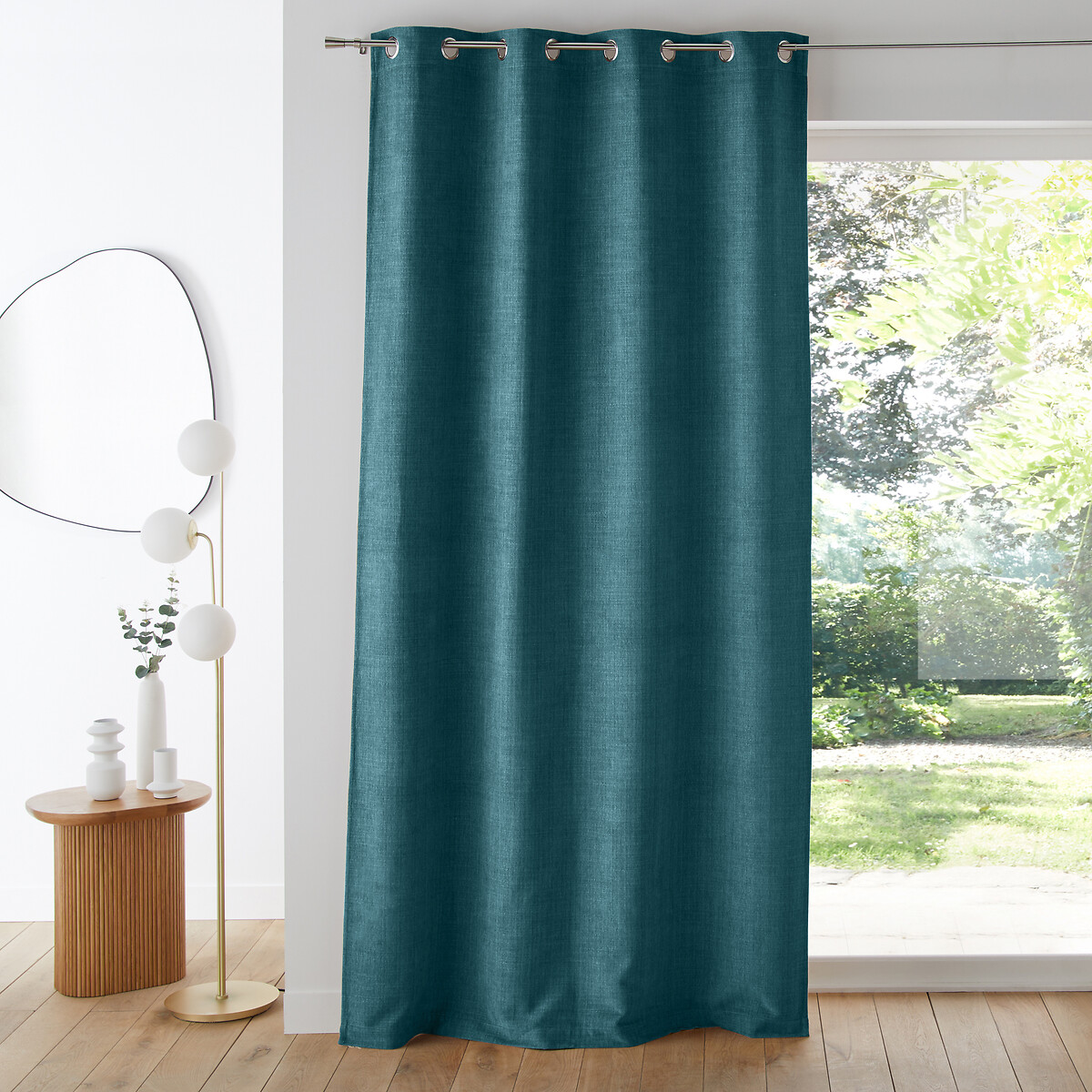 LA REDOUTE INTERIEURS<br>Cortina com ilhós, efeito envelhecido, Figuera