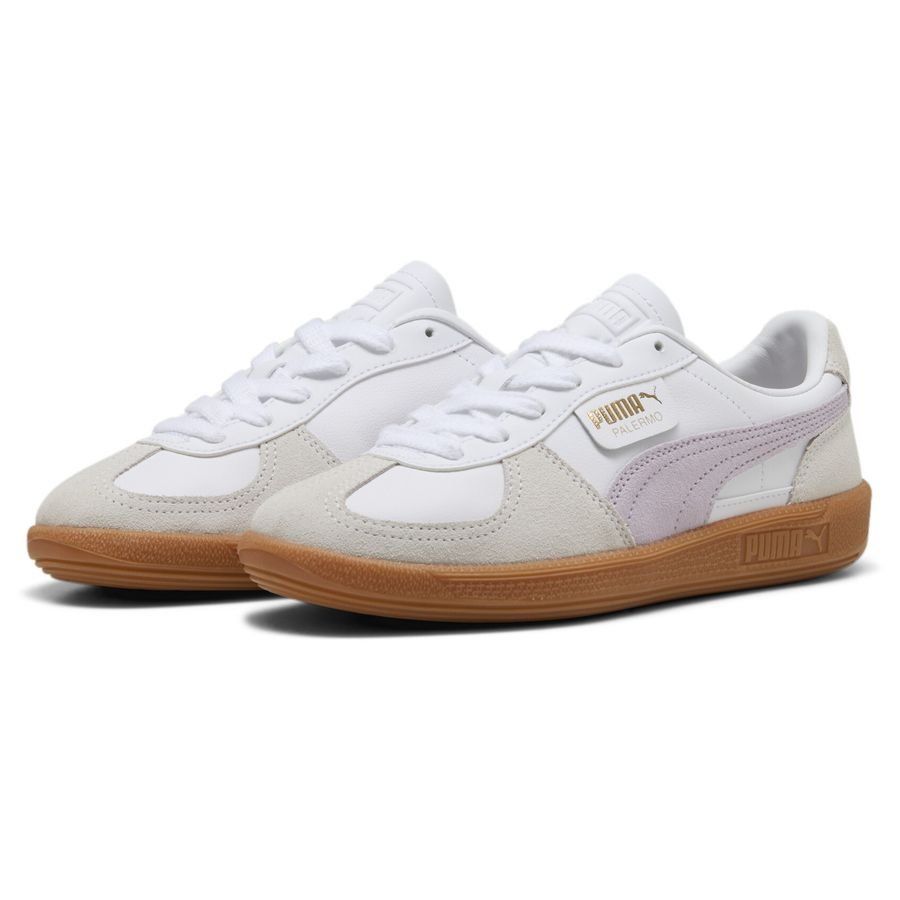 PUMA Chaussures Palermo Cuir - Blanc/Lilac Bloom