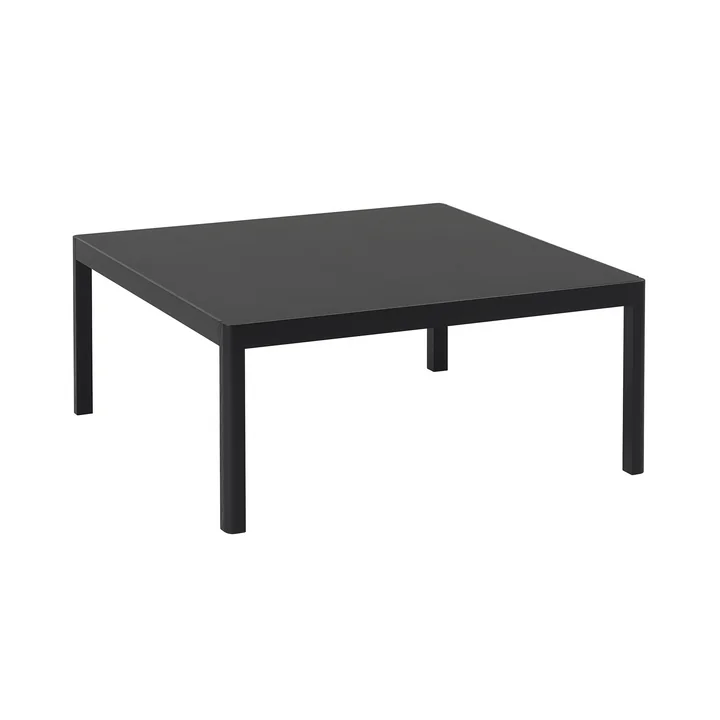 Muuto - Workshop Couchtisch 86 x 86 cm, Linoleum schwarz