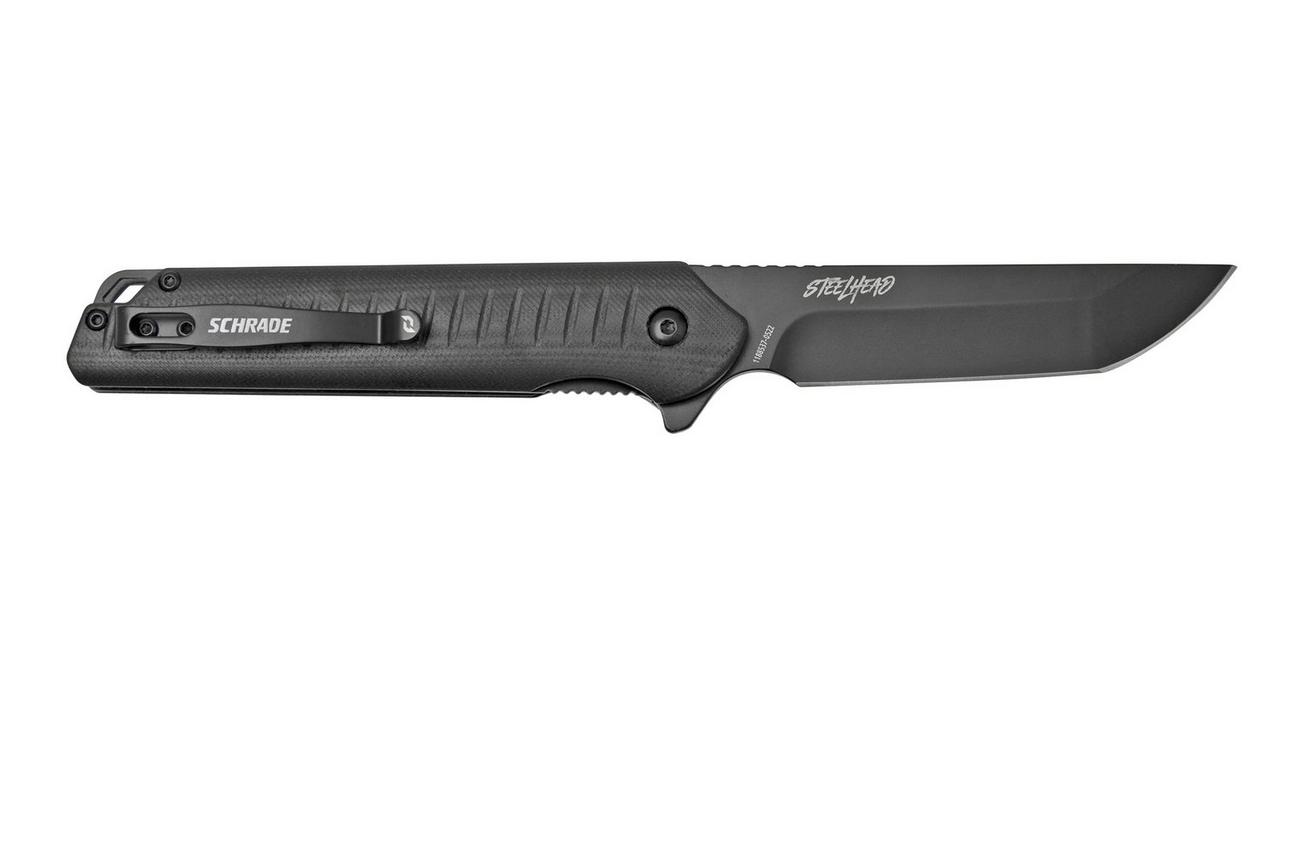 Schrade Steelhead 1159314, zwart G10, zakmes