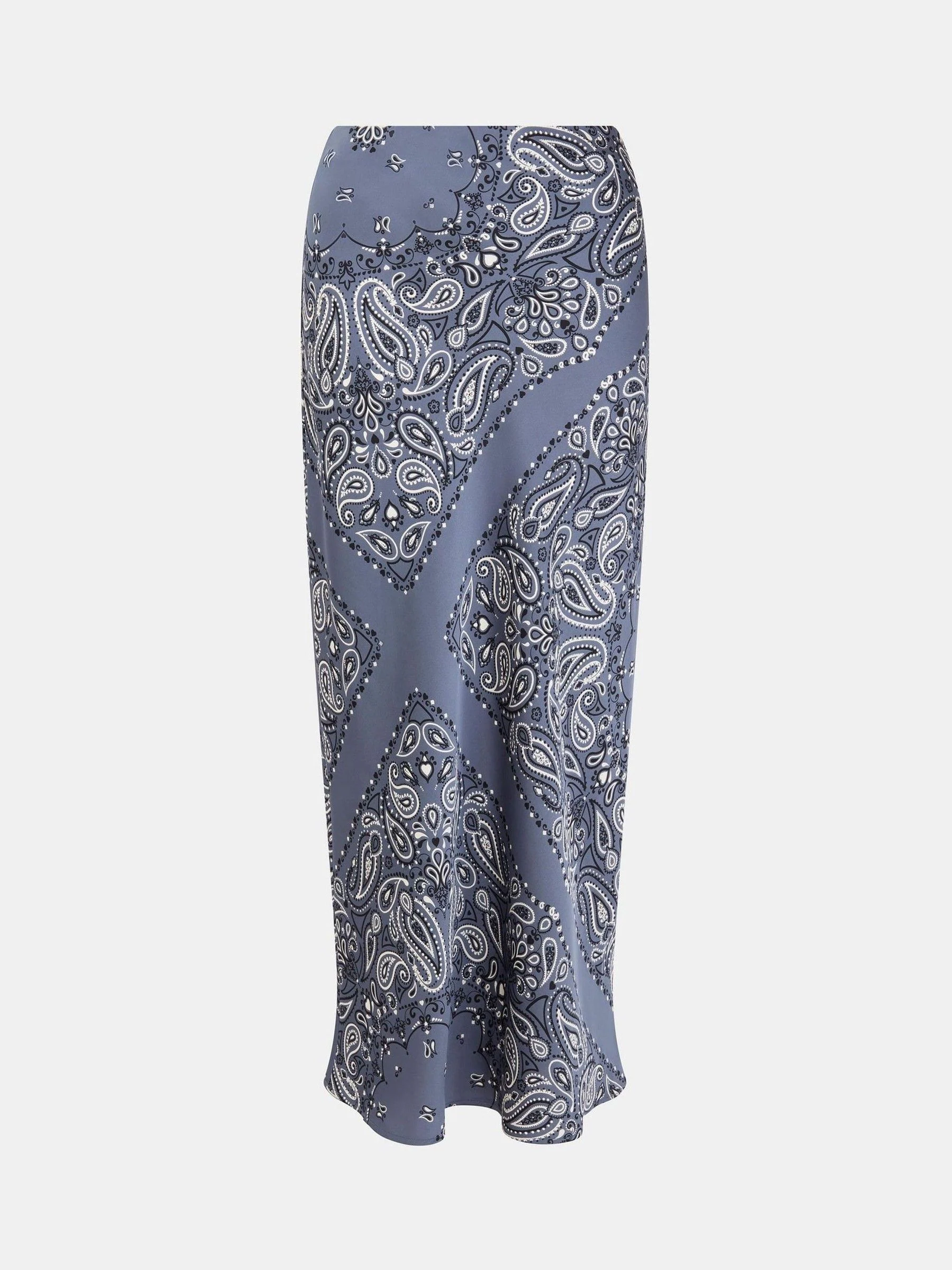 Accessorize Bandana Print Satin Slip Skirt