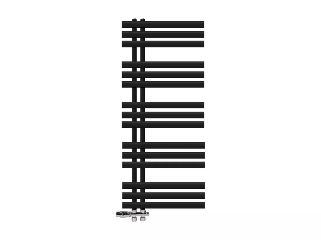 Iron EM Radiateur sèche-serviettes salle de bain en acier noir mat 500x1200 mm
