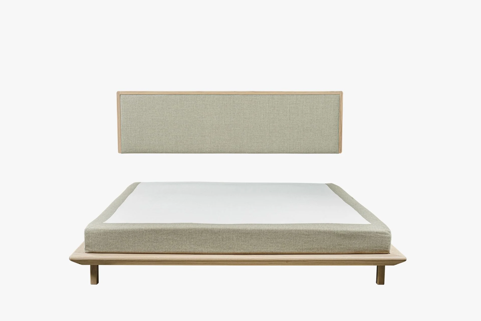 Seng hvitoljet eik beige - 180x200 cm