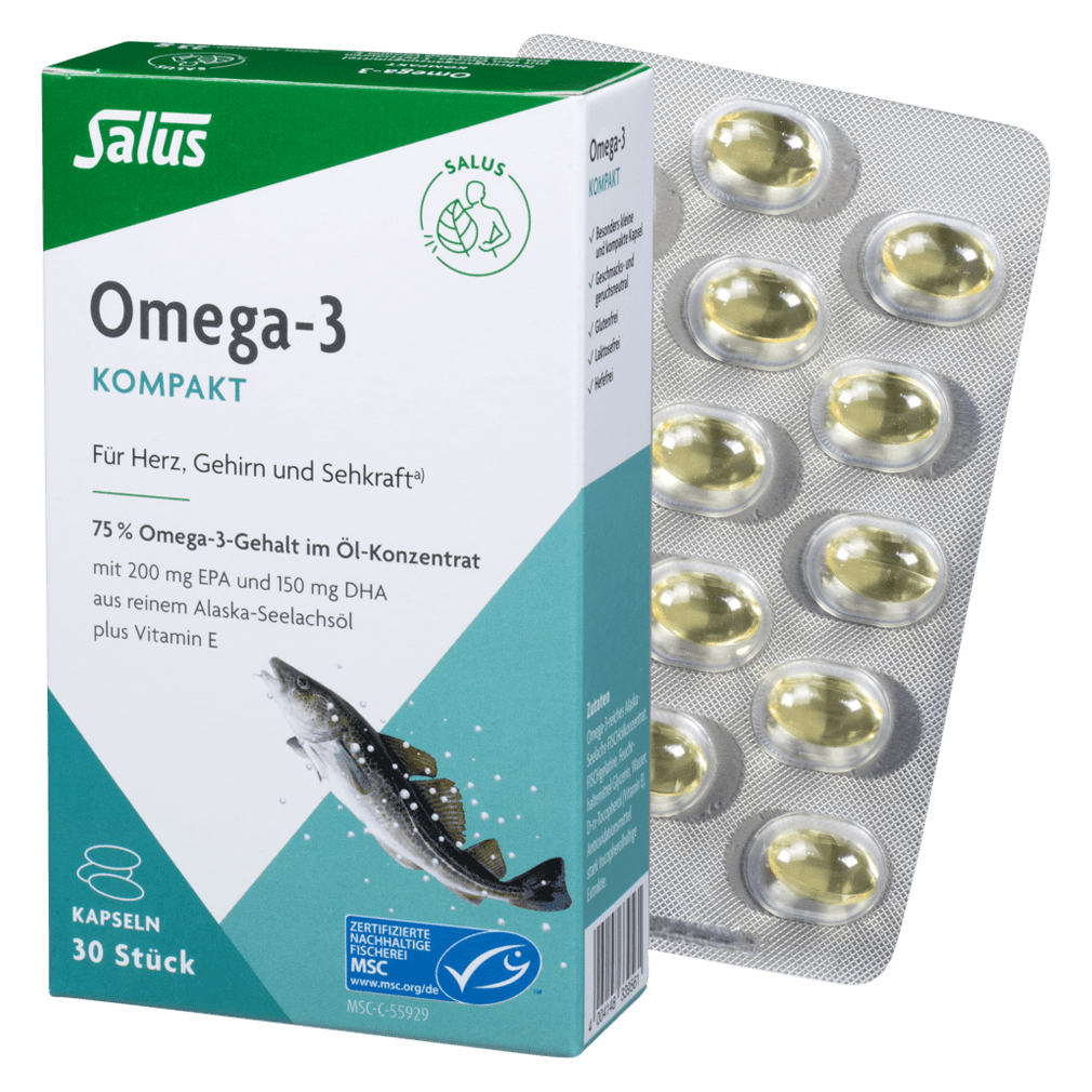 SALUS Omega-3 Kompakt Seelachsöl Kaps Blist 30 Stk