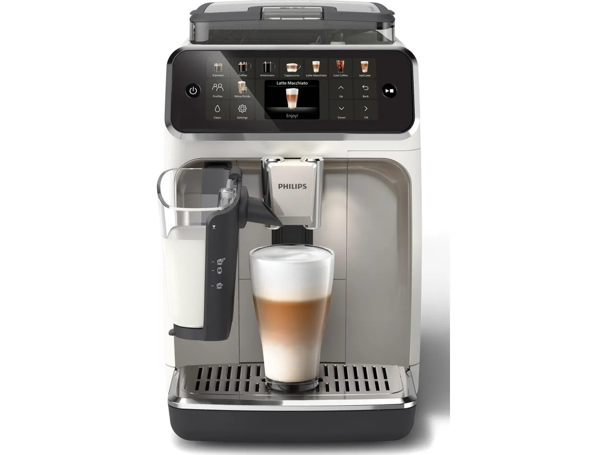 Philips 5500 series EP5543 - Automatisk kaffemaskine med capuccinatore - 15 bar - hvid/krom