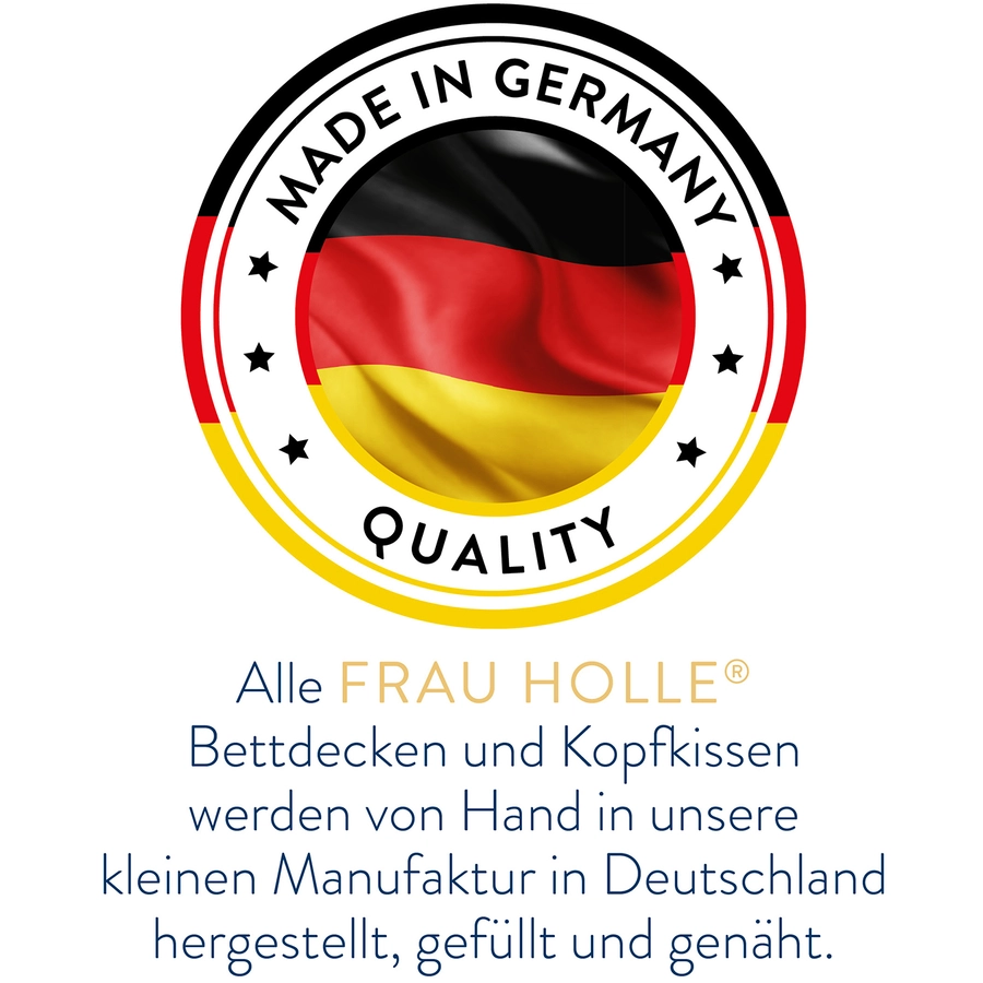Frau Holle Kinder Kopfkissen - 100% Gänsedaunen Naturweiß