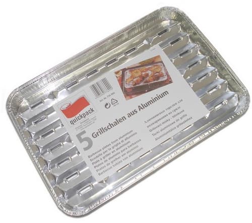 Alu-Grillschale eckig 5 Stück