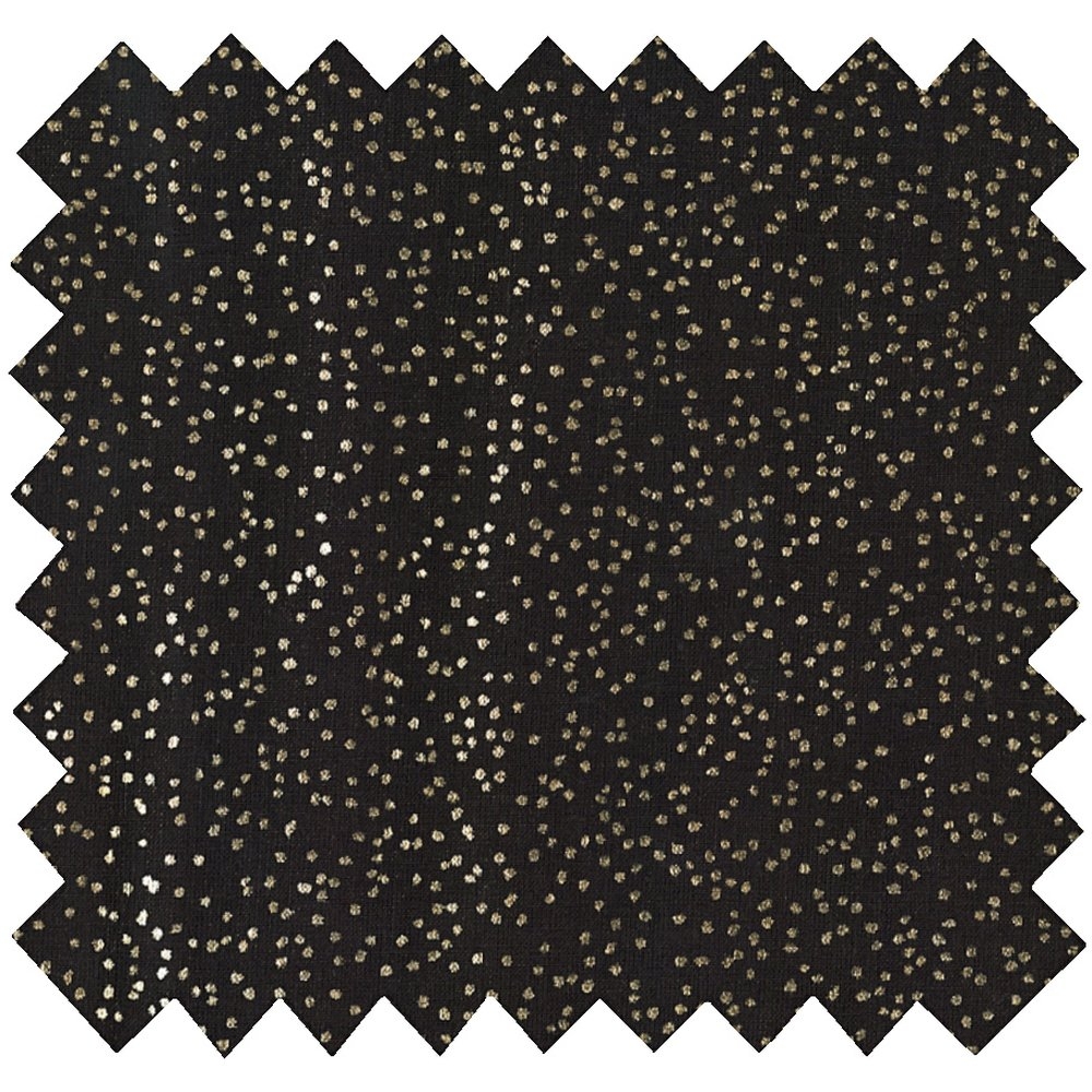 Coupon Tissu 50 Cm Noir Pailleté