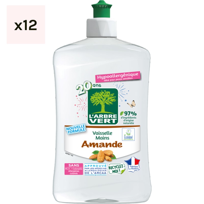 Liquides vaisselle mains - Amande - 12 x 500 ml