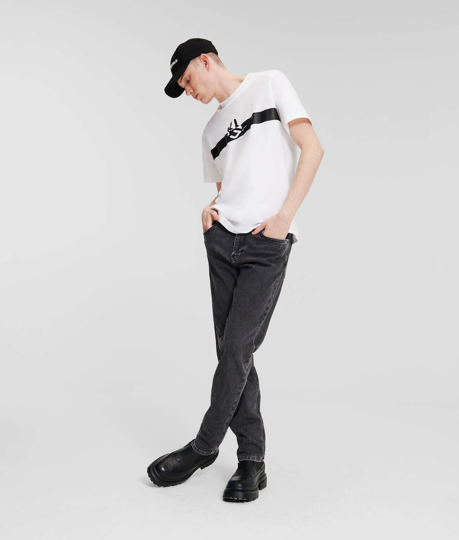 T-SHIRT RAYÉ KLJ MONOGRAM