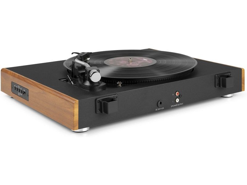 Audizio Plattenspieler RP335 Braun/Schwarz Vintage-Plattenspieler mit zwei Stereolautsprechern mit vollem Frequenzbereich