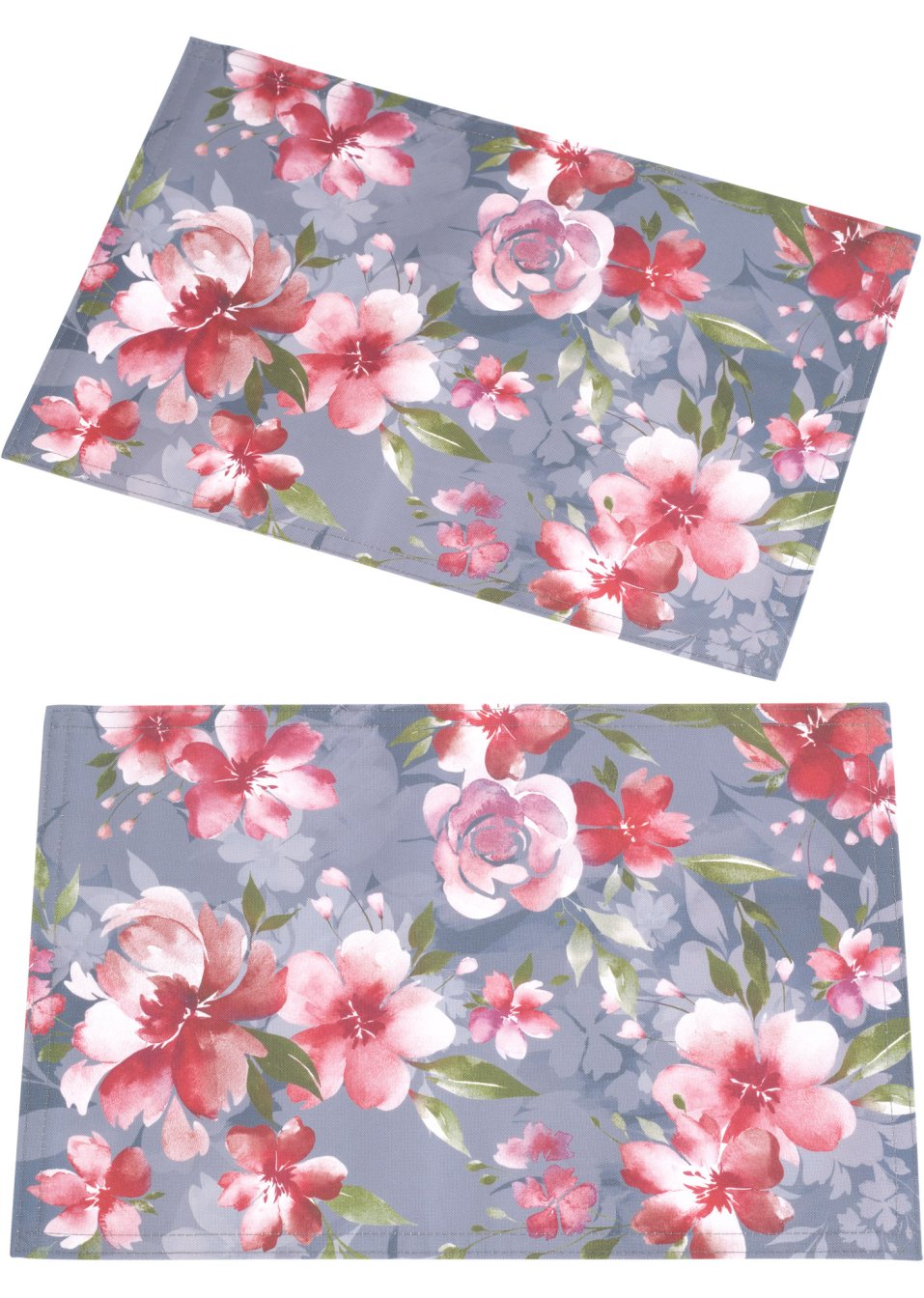 Lot de 2 sets de table à imprimé floral