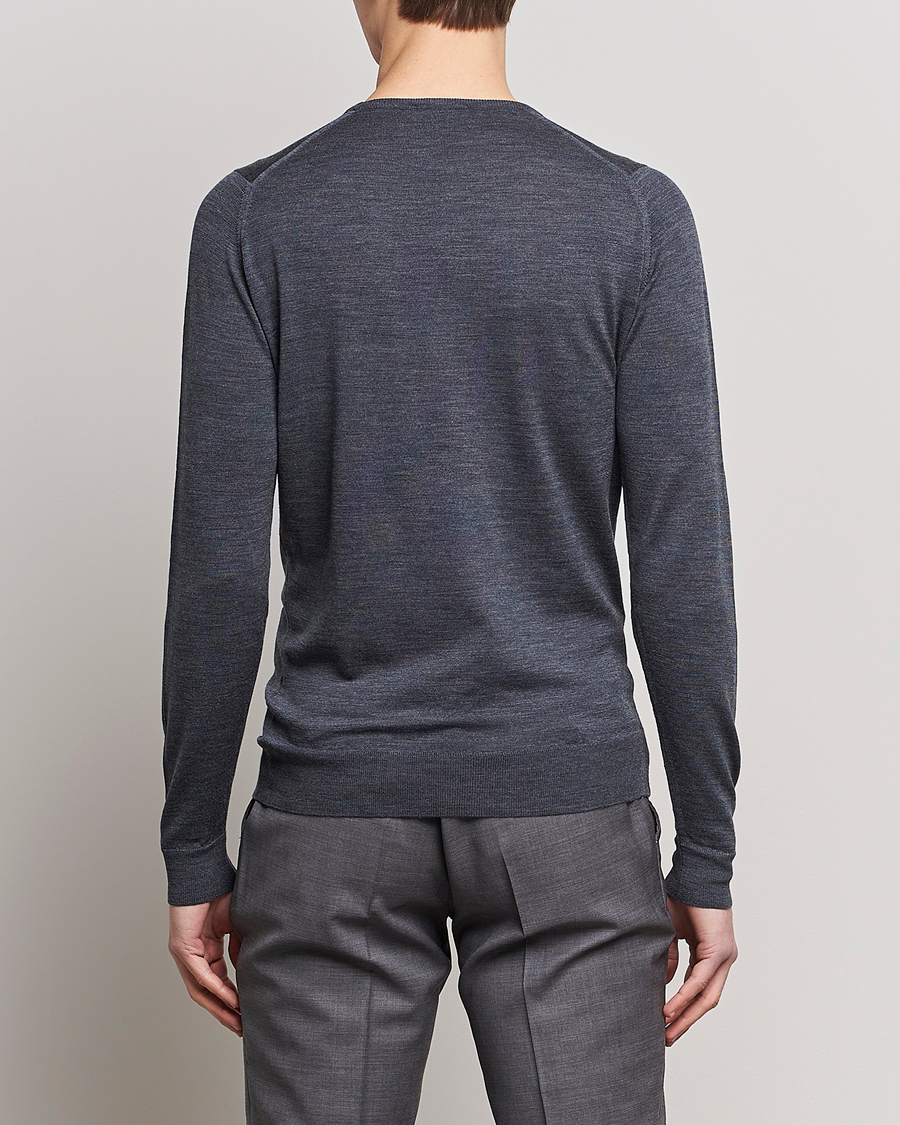 John Smedley Lundy Extra Fine Merino Crew Neck Charcoal