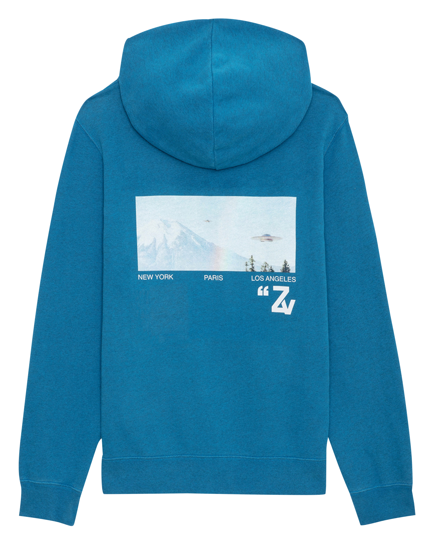 SANCHI - Sweatshirt oversize à capuche en coton mélangé | Bleu