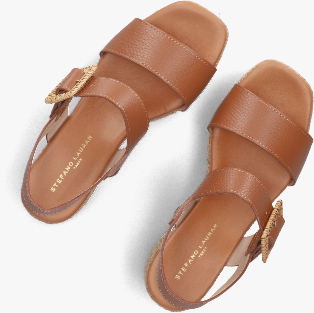 cognac stefano lauran sandalen met hak 24199