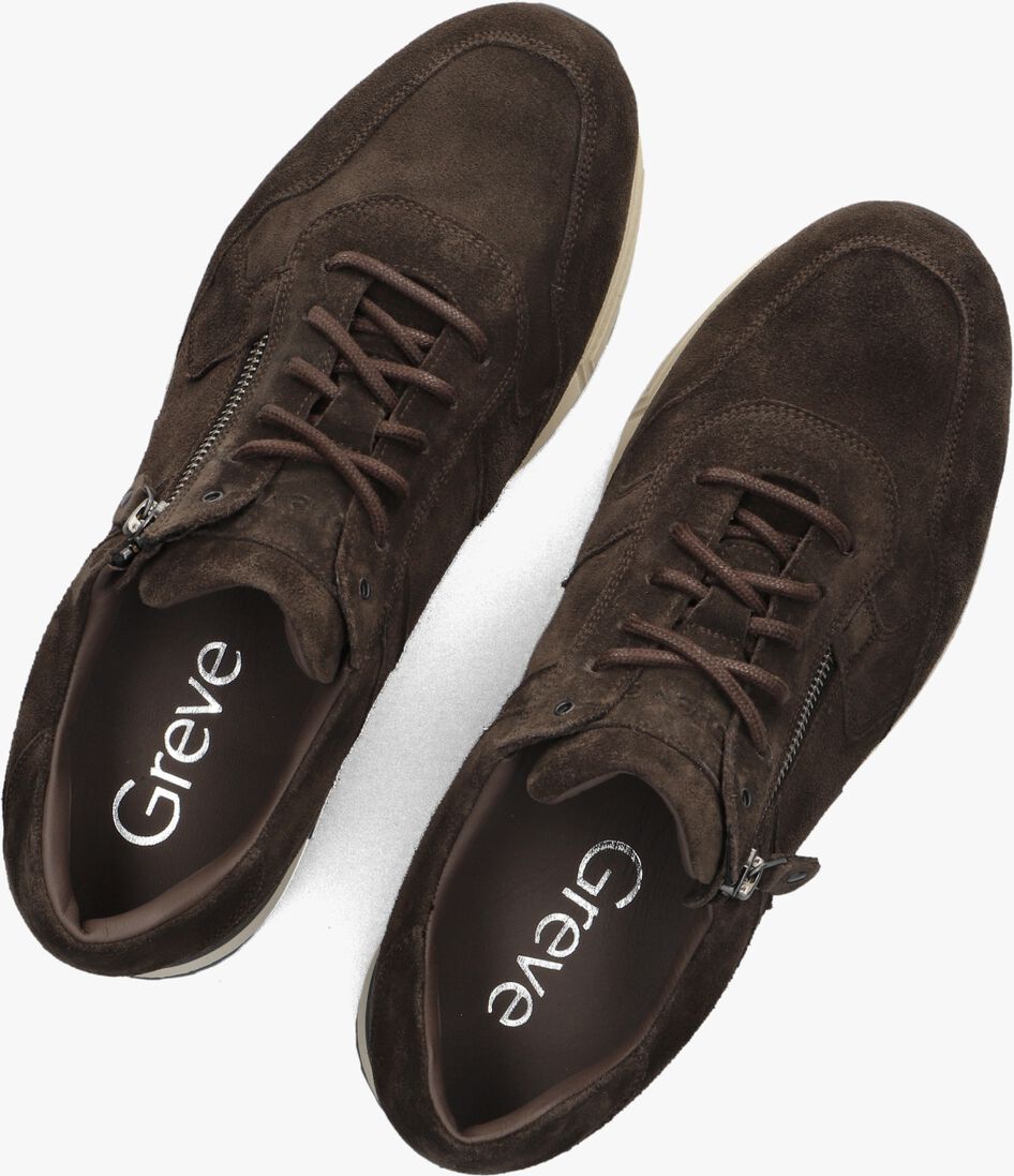 bruine greve lage sneakers haarlem k