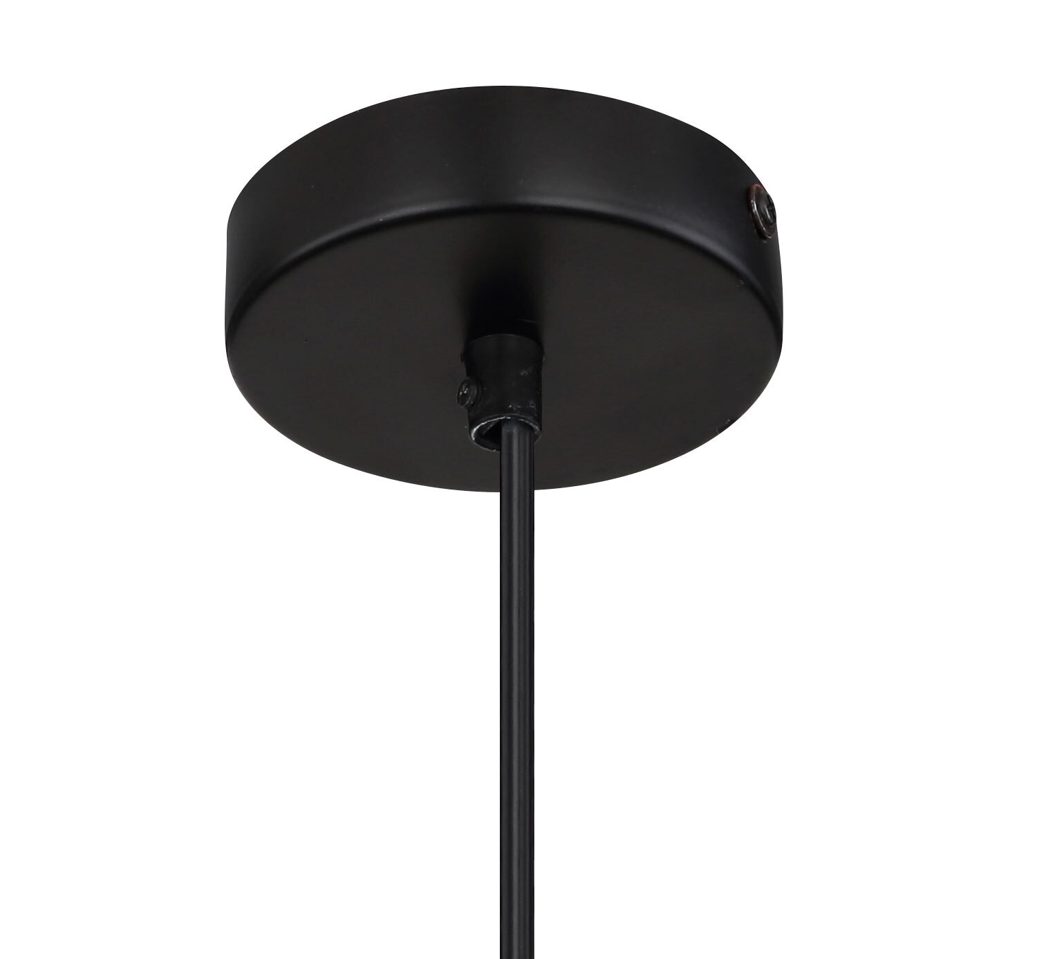 GLOBO Retrofit Pendelleuchte Potter 25x120 cm schwarz/rauchfarbig